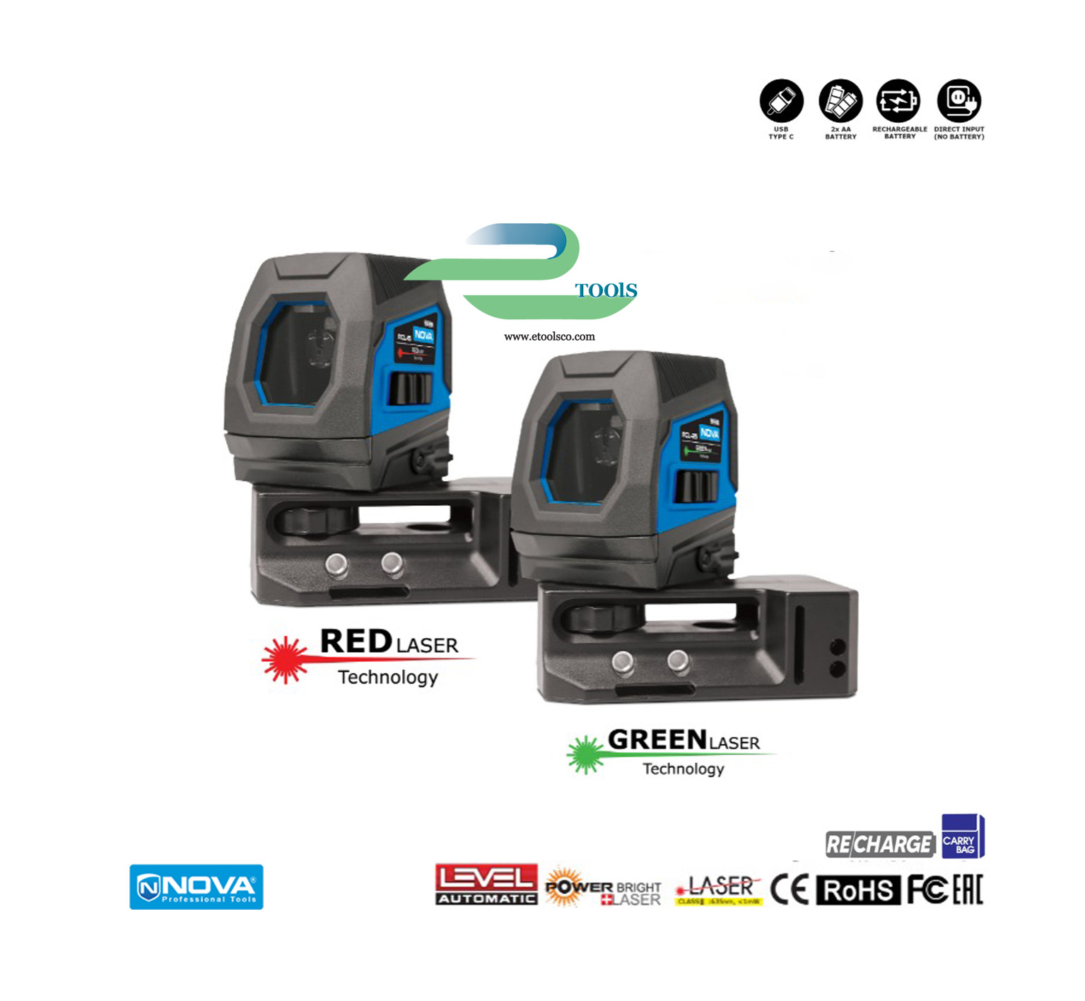 تراز لیزری شارژی نووا مدل NTL 2630